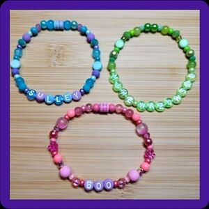 Monsters Inc. Friendship Bracelet Bubdle Of 3, Size 7"